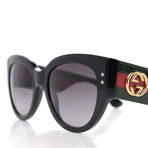 all black gucci rectangle frame acetate sunglasses|Gucci 58mm polarized aviator sunglasses.